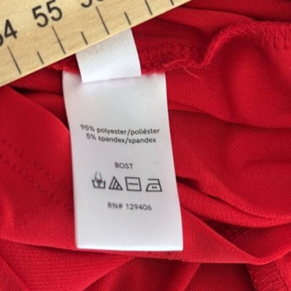 Red Venus Long Sleeve Jumpsuit With Open Front Skirt Overlay Strappy Neckline & - Picture 4 of 12